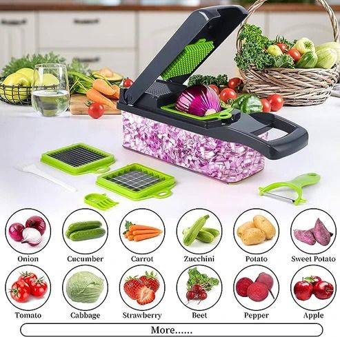Multi-Blade Vegetable Cutter Chopper and Slicer