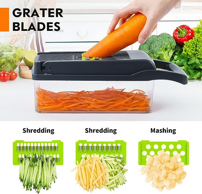 Multi-Blade Vegetable Cutter Chopper and Slicer